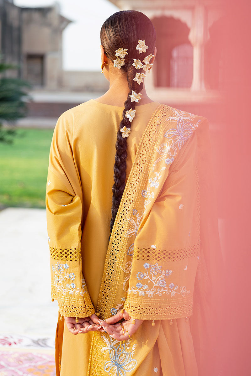Cross Stitch | Eid Lawn Edit 25 | MUSTARD MIRAGE by Cross Stitch - Designer Dress - Type: Ladies Clothes - Available at Libayah - 100% Original