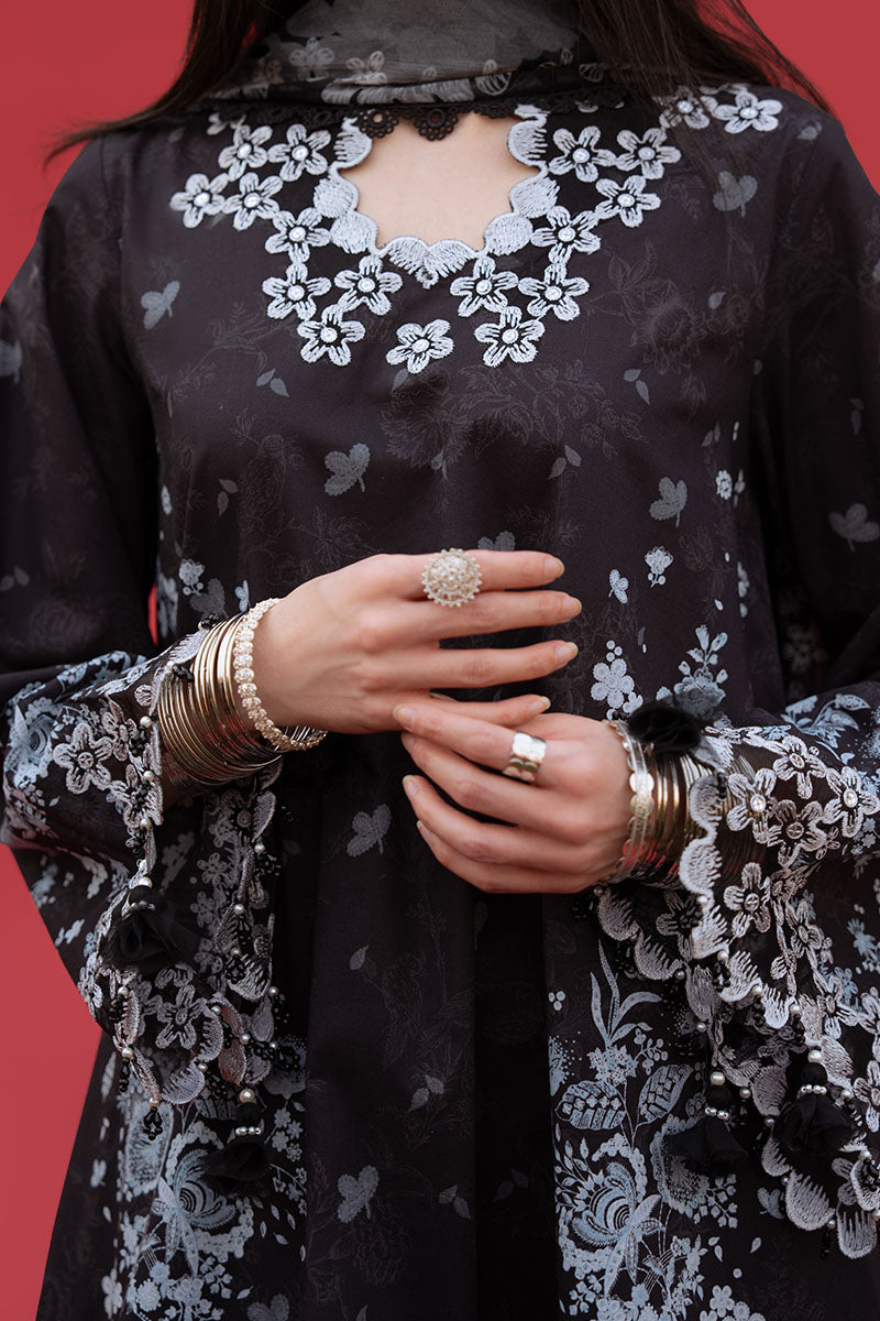 Cross Stitch | Eid Lawn Edit 25 | RAVEN WHISPER by Cross Stitch - Designer Dress - Type: Ladies Clothes - Available at Libayah - 100% Original