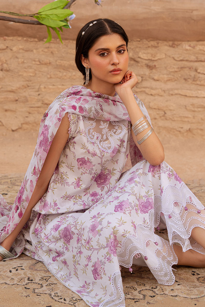 Cross Stitch | Eid Lawn Edit 25 | LILAC HINT by Cross Stitch - Designer Dress - Type: Ladies Clothes - Available at Libayah - 100% Original