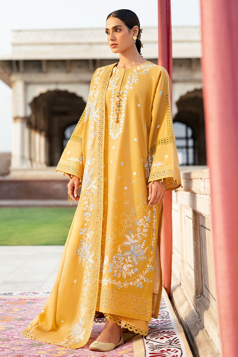 Cross Stitch | Eid Lawn Edit 25 | MUSTARD MIRAGE by Cross Stitch - Designer Dress - Type: Ladies Clothes - Available at Libayah - 100% Original