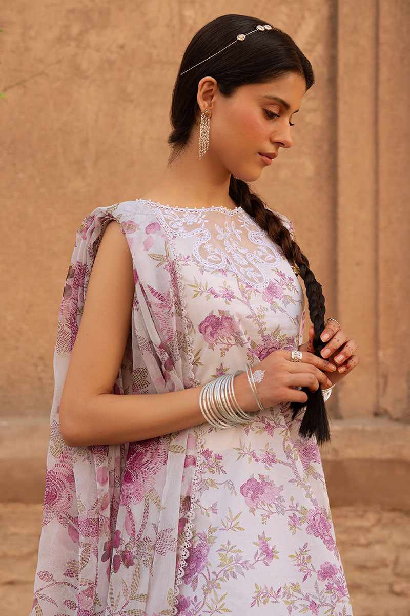 Cross Stitch | Eid Lawn Edit 25 | LILAC HINT by Cross Stitch - Designer Dress - Type: Ladies Clothes - Available at Libayah - 100% Original