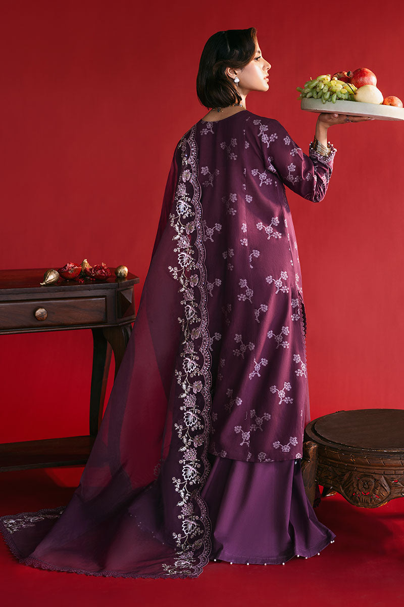 Cross Stitch | Eid Lawn Edit 25 | DEEP FLARE by Cross Stitch - Designer Dress - Type: Ladies Clothes - Available at Libayah - 100% Original