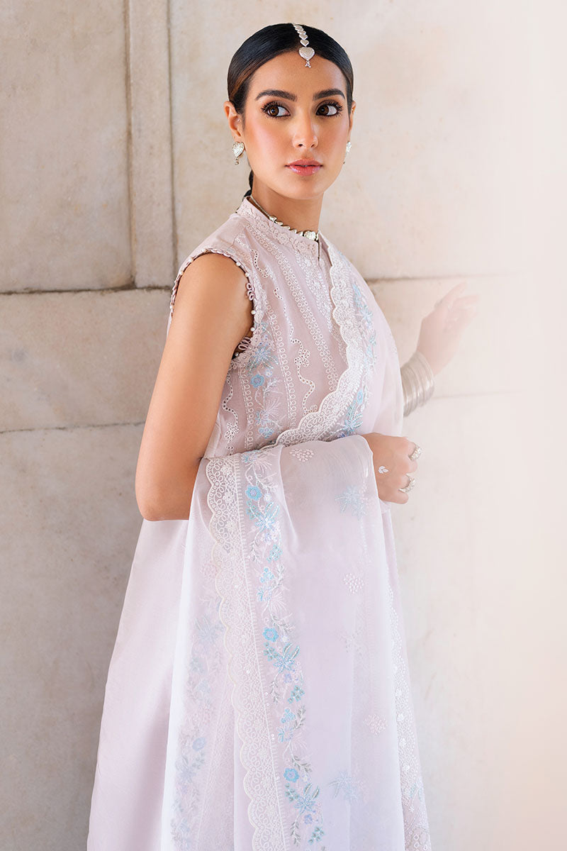 Cross Stitch | Eid Lawn Edit 25 | HUSHED MAUVE by Cross Stitch - Designer Dress - Type: Ladies Clothes - Available at Libayah - 100% Original
