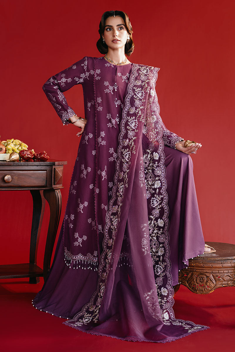 Cross Stitch | Eid Lawn Edit 25 | DEEP FLARE by Cross Stitch - Designer Dress - Type: Ladies Clothes - Available at Libayah - 100% Original
