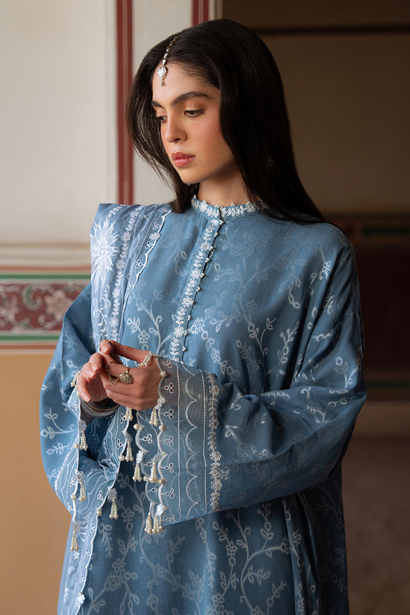 Cross Stitch | Eid Lawn Edit 25 | SILVER MIST by Cross Stitch - Designer Dress - Type: Ladies Clothes - Available at Libayah - 100% Original