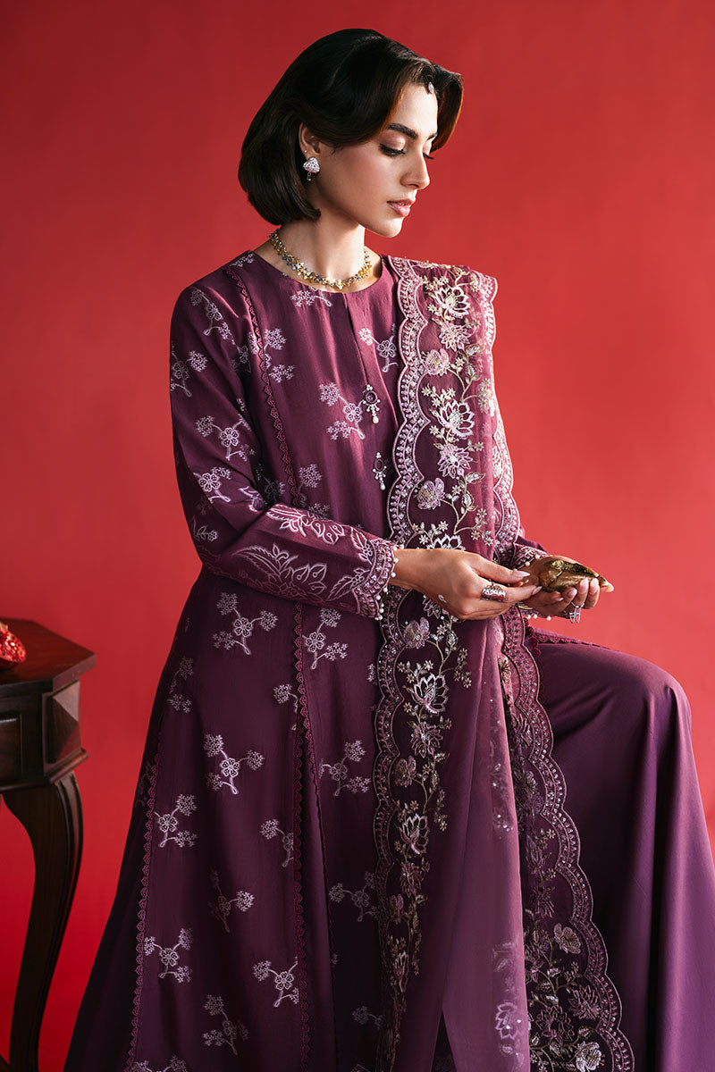 Cross Stitch | Eid Lawn Edit 25 | DEEP FLARE by Cross Stitch - Designer Dress - Type: Ladies Clothes - Available at Libayah - 100% Original