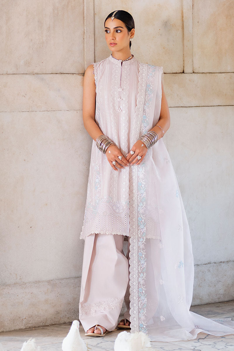 Cross Stitch | Eid Lawn Edit 25 | HUSHED MAUVE by Cross Stitch - Designer Dress - Type: Ladies Clothes - Available at Libayah - 100% Original