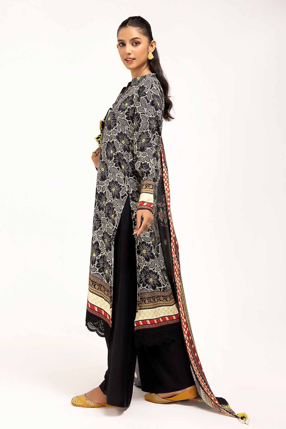 Gul Ahmed | Winter Collection 24 | Linen Suit LT-42001 by Gul Ahmed - Designer Dress - Type: Ladies Clothes - Available at Libayah - 100% Original
