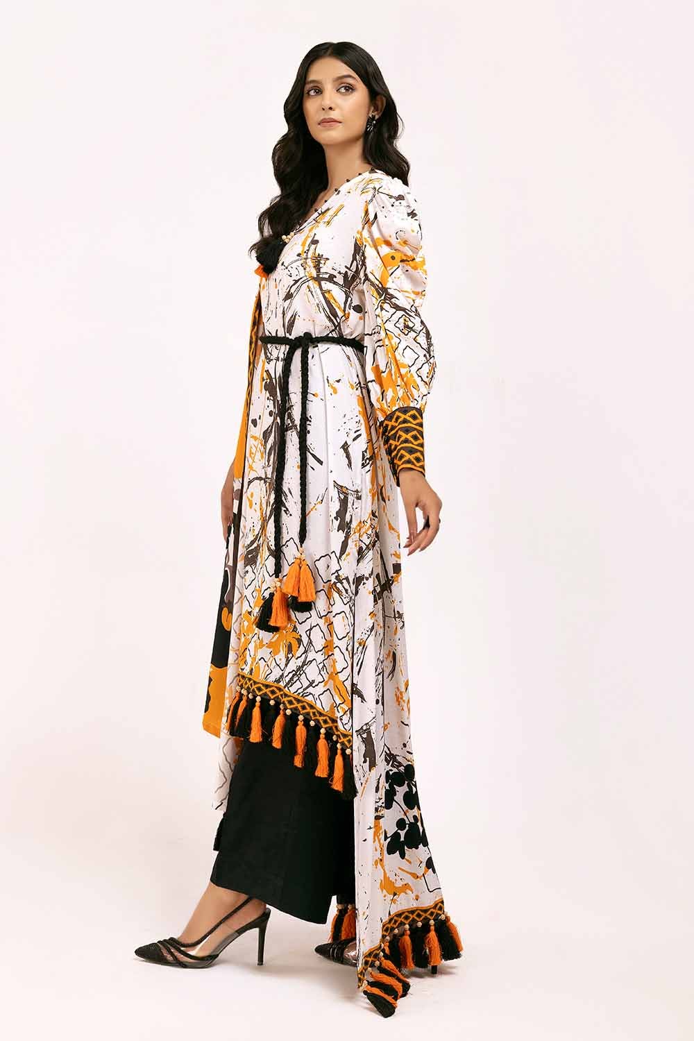 Gul Ahmed | Winter Collection 24 | Linen Suit LT-42006 by Gul Ahmed - Designer Dress - Type: Ladies Clothes - Available at Libayah - 100% Original