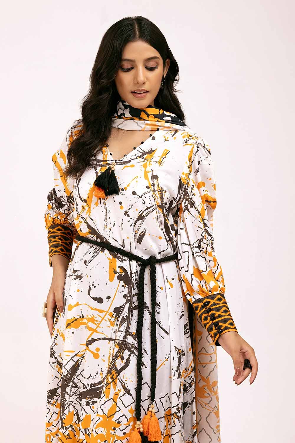 Gul Ahmed | Winter Collection 24 | Linen Suit LT-42006 by Gul Ahmed - Designer Dress - Type: Ladies Clothes - Available at Libayah - 100% Original