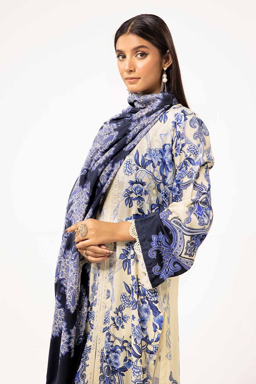 Gul Ahmed | Winter Collection 24 | Linen Suit LT-42010 by Gul Ahmed - Designer Dress - Type: Ladies Clothes - Available at Libayah - 100% Original