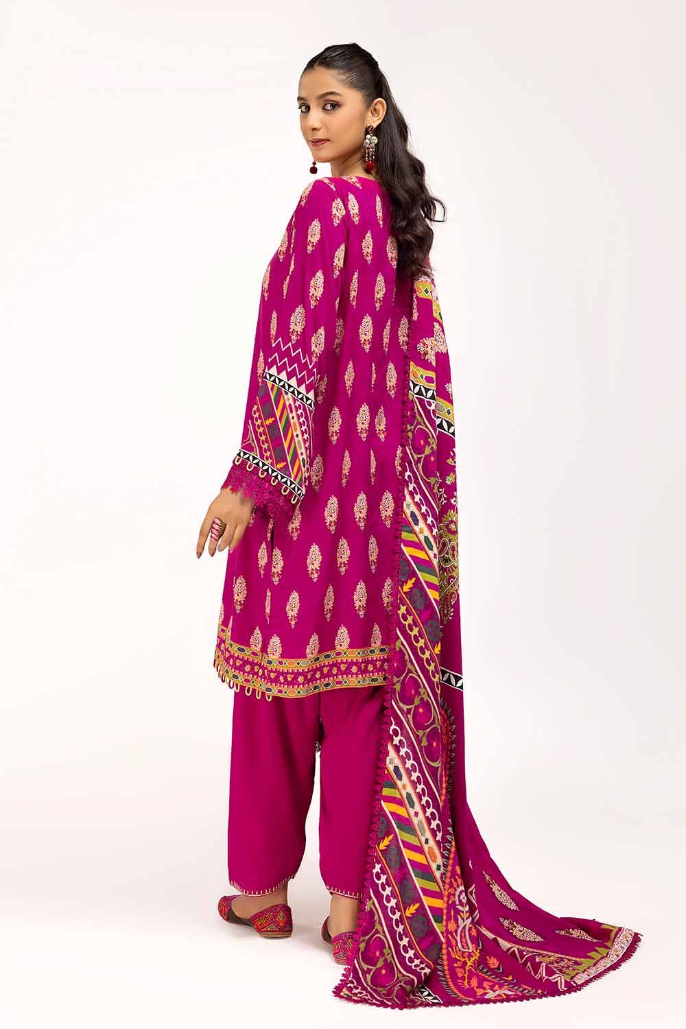 Gul Ahmed | Winter Collection 24 | Linen Suit LT-42011 by Gul Ahmed - Designer Dress - Type: Ladies Clothes - Available at Libayah - 100% Original