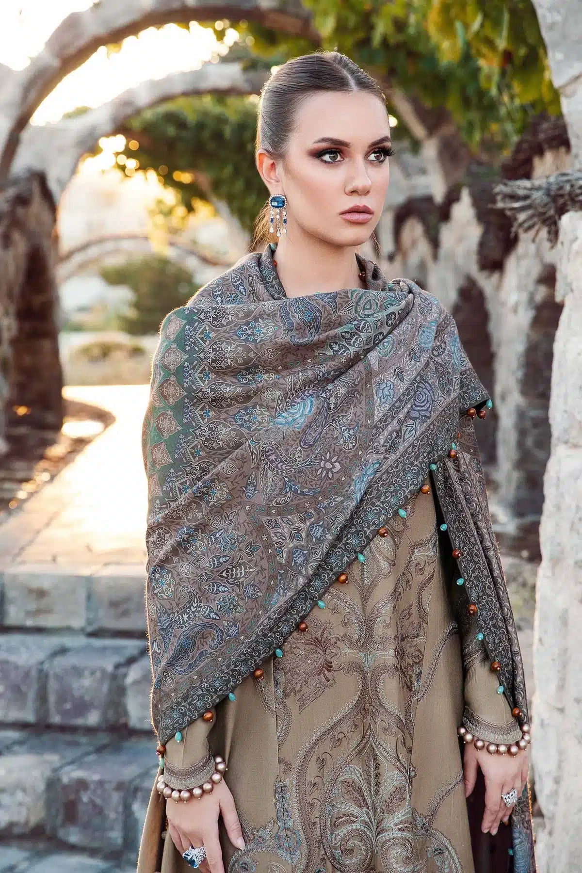 Maria B | M Prints Winter 23 | MPT-2003-A by Maria B - Designer Dress  - Type : Ladies Clothes - Available at Libayah - 100% Original 