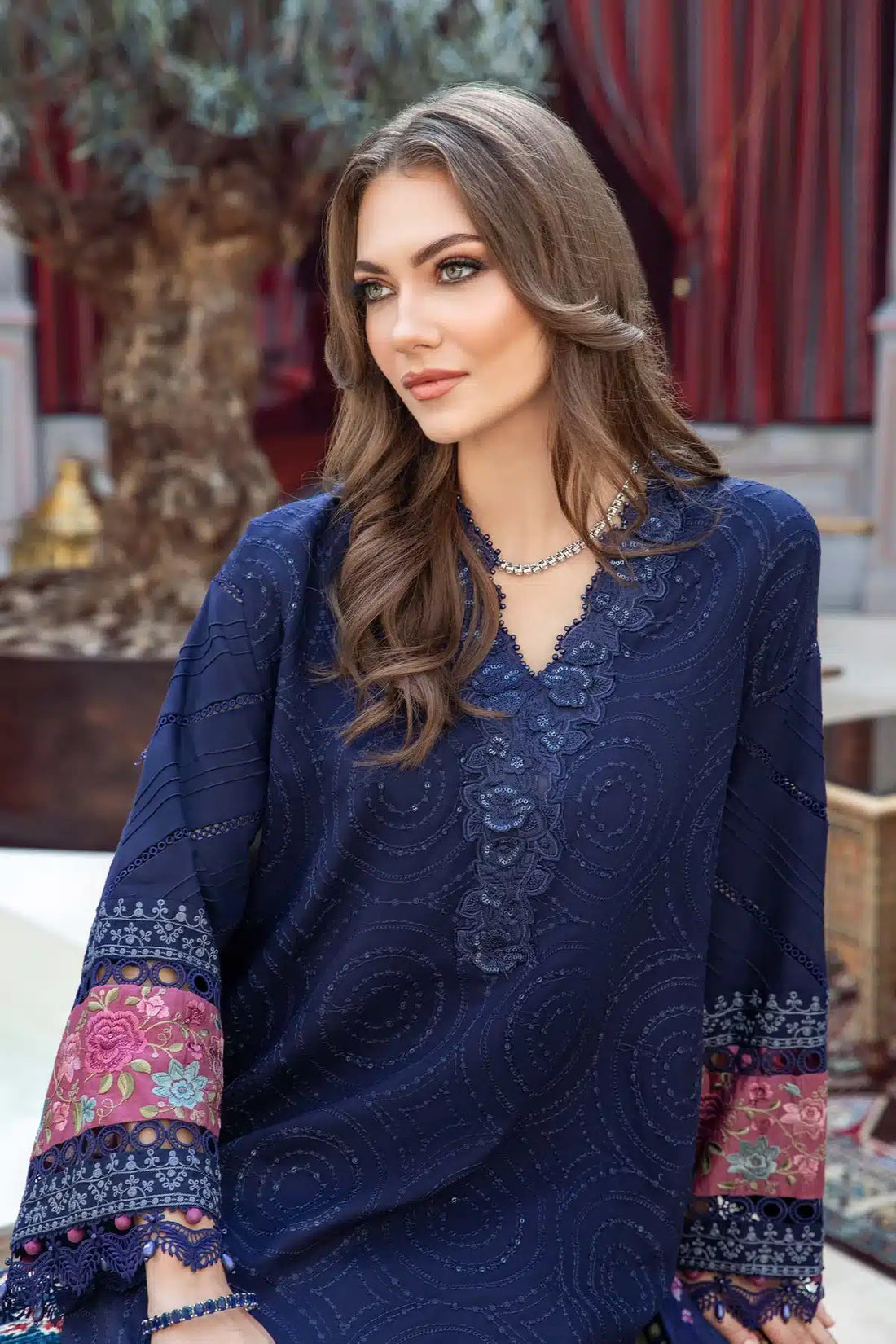 Maria B | M Prints Winter 23 | MPT-2001-B by Maria B - Designer Dress  - Type : Ladies Clothes - Available at Libayah - 100% Original 