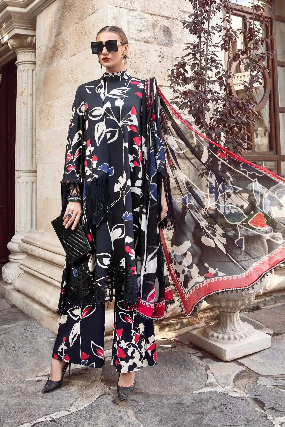 Maria B | M Prints Winter 23 | MPT-2009-B by Maria B - Designer Dress  - Type : Ladies Clothes - Available at Libayah - 100% Original 