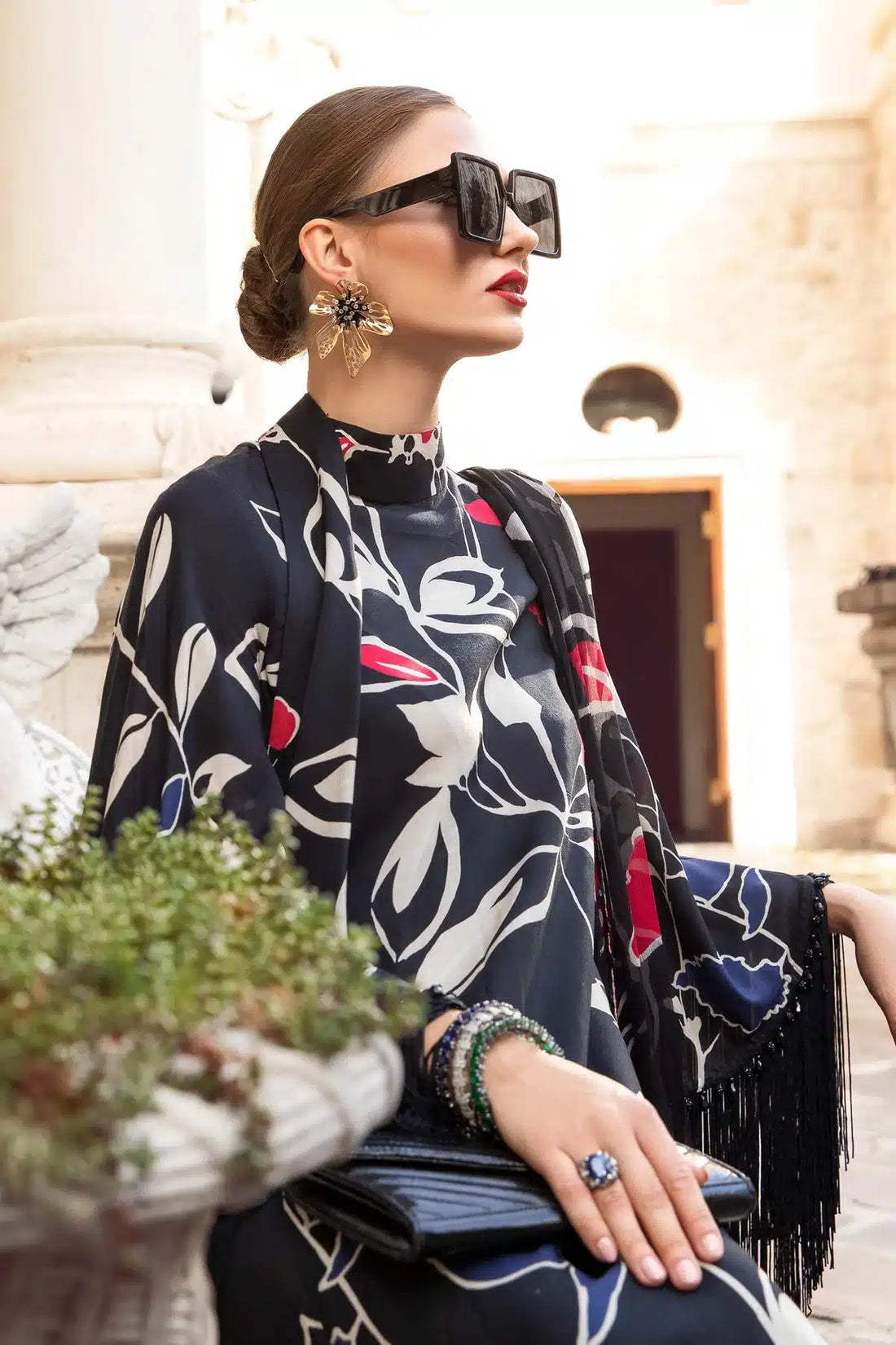 Maria B | M Prints Winter 23 | MPT-2009-B by Maria B - Designer Dress  - Type : Ladies Clothes - Available at Libayah - 100% Original 