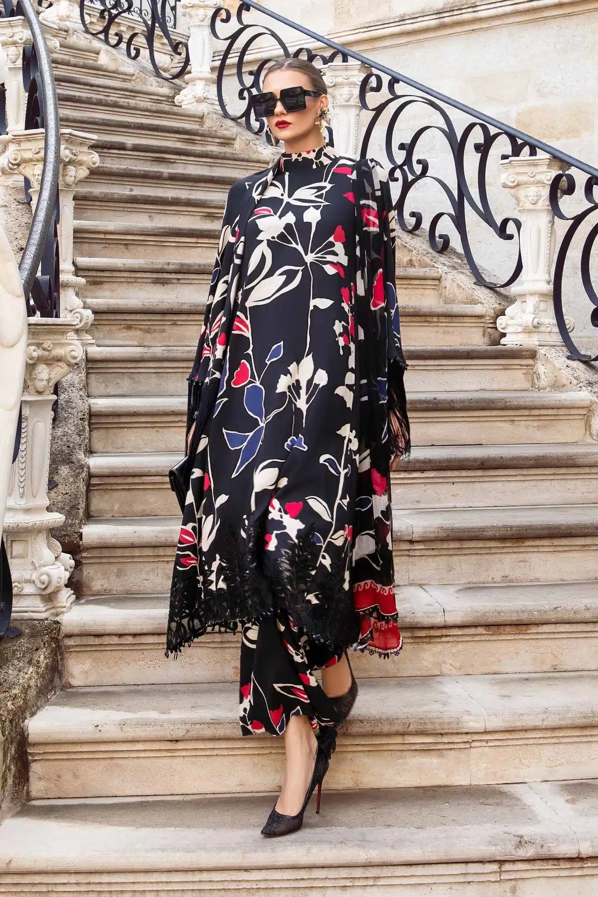 Maria B | M Prints Winter 23 | MPT-2009-B by Maria B - Designer Dress  - Type : Ladies Clothes - Available at Libayah - 100% Original 