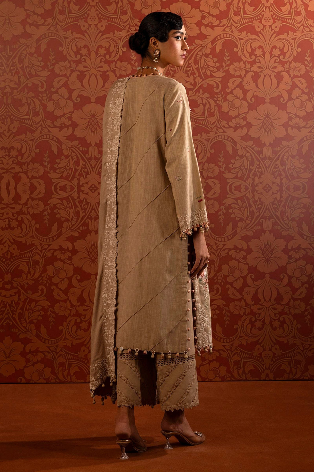 Sana Safinaz | Muzlin Winter 2024 |  M243-003A-3CP by Sana Safinaz - Designer Dress - Type: Ladies Clothes - Available at Libayah - 100% Original