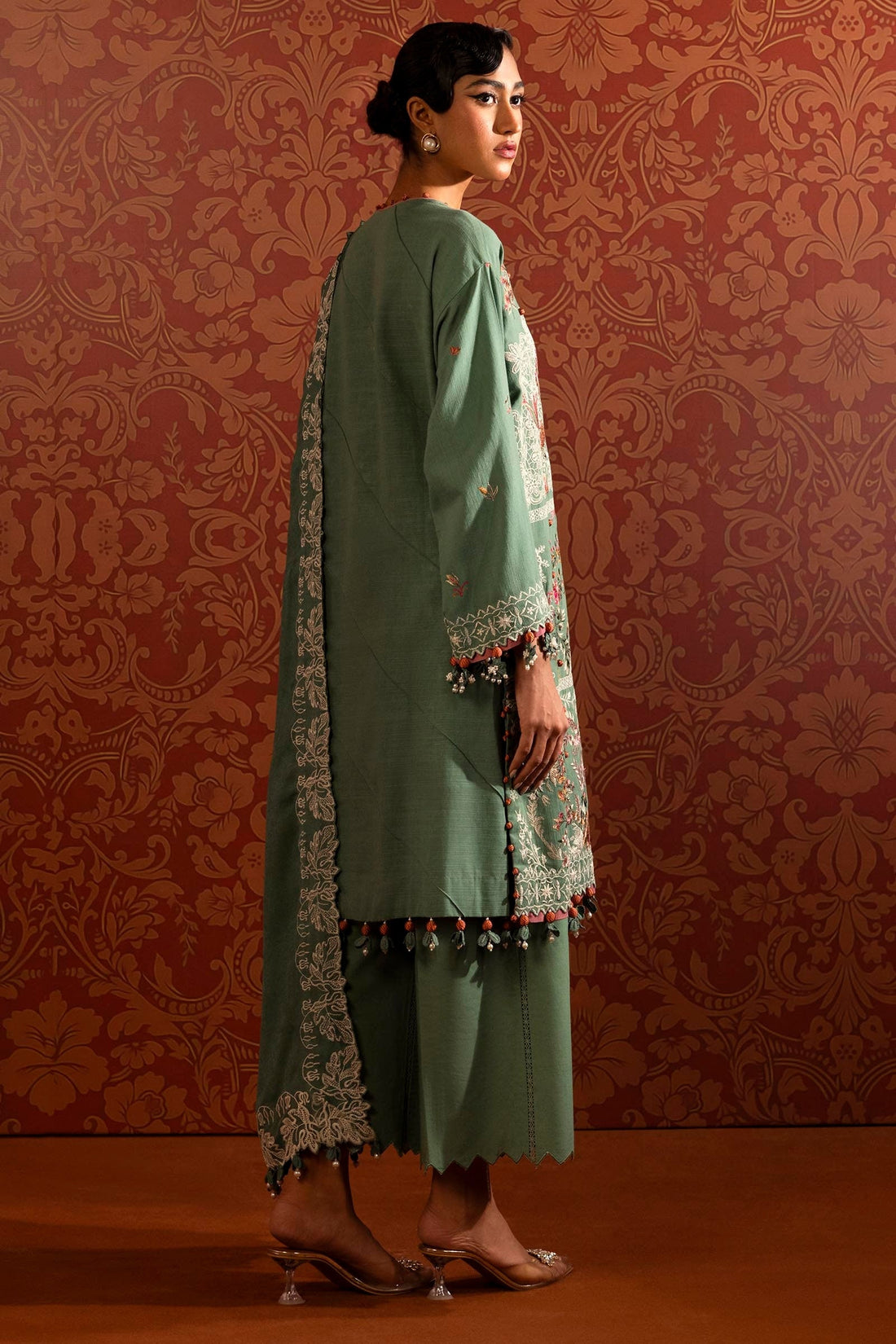 Sana Safinaz | Muzlin Winter 2024 |  M243-003B-3CP by Sana Safinaz - Designer Dress - Type: Ladies Clothes - Available at Libayah - 100% Original