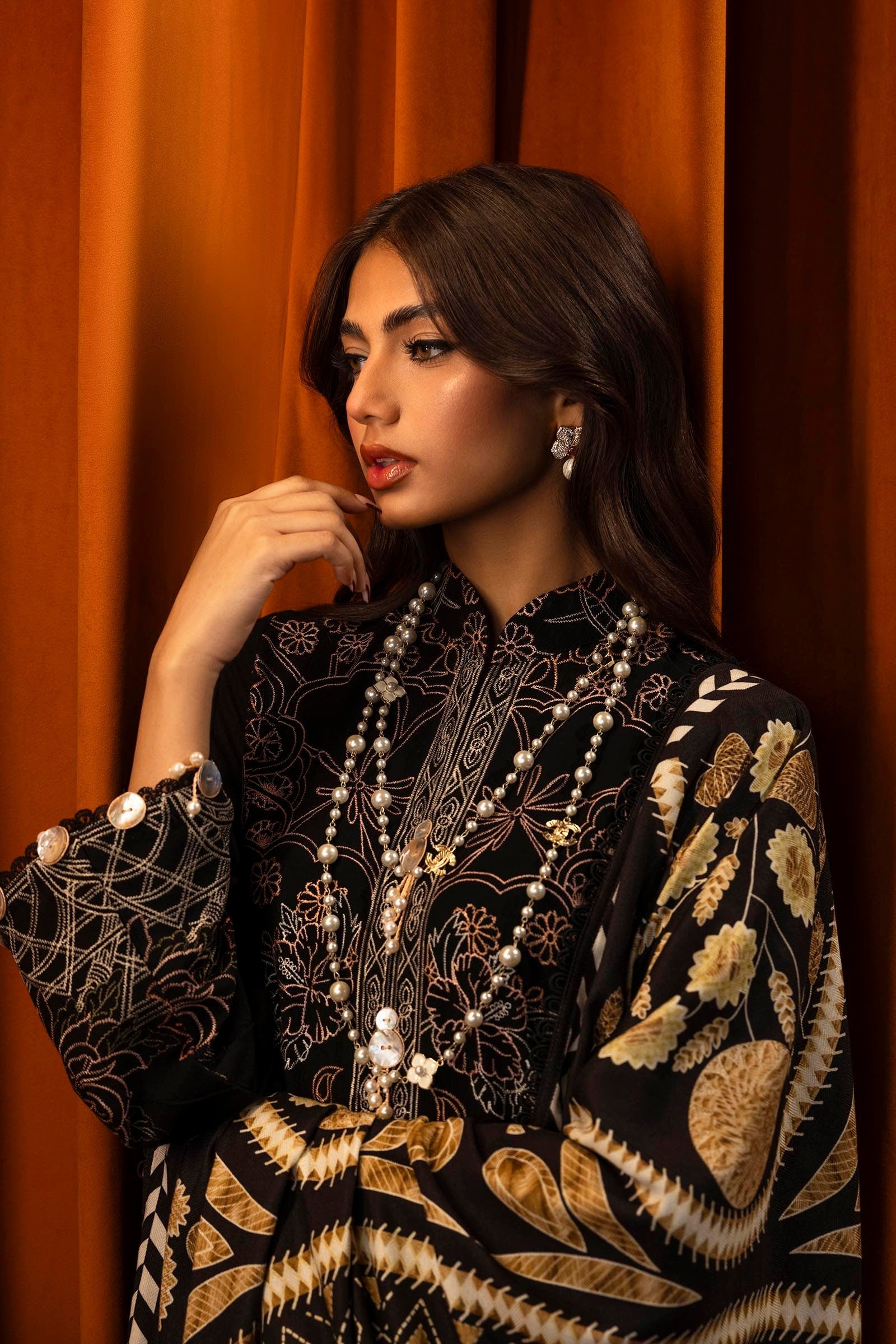Sana Safinaz | Muzlin Winter 2024 |  M243-004B-3CP by Sana Safinaz - Designer Dress - Type: Ladies Clothes - Available at Libayah - 100% Original