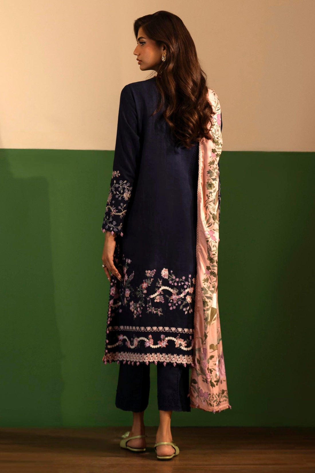 Sana Safinaz | Muzlin Winter 2024 |  M243-006A-3AP by Sana Safinaz - Designer Dress - Type: Ladies Clothes - Available at Libayah - 100% Original