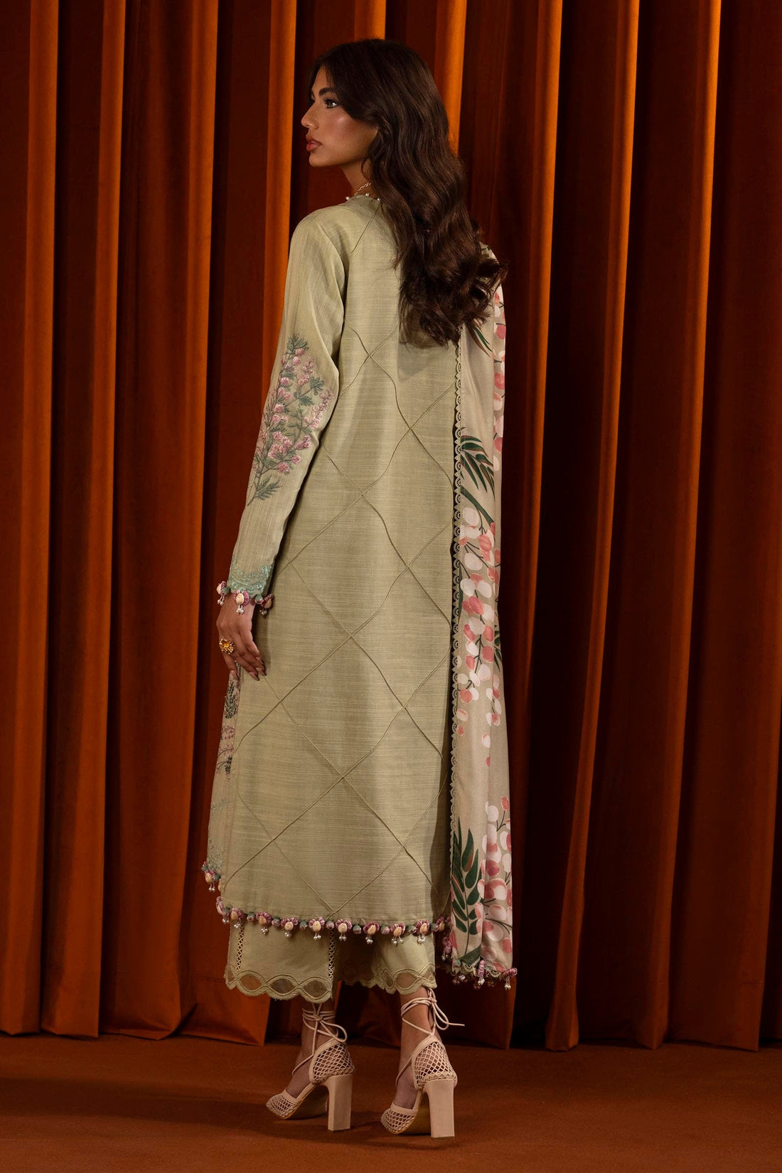 Sana Safinaz | Muzlin Winter 2024 |  M243-007A-3CP by Sana Safinaz - Designer Dress - Type: Ladies Clothes - Available at Libayah - 100% Original