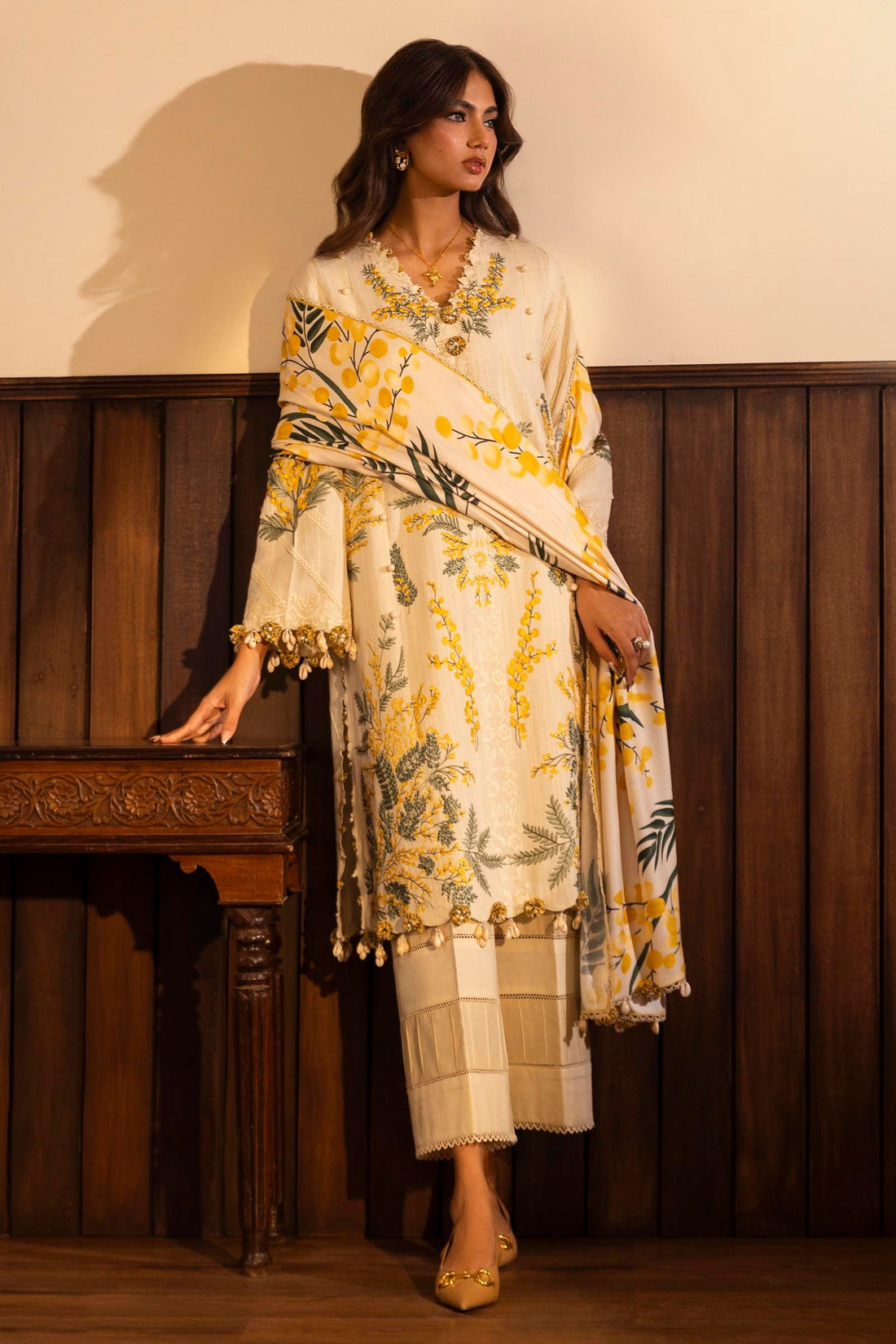 Sana Safinaz | Muzlin Winter 2024 |  M243-007B-3CP by Sana Safinaz - Designer Dress - Type: Ladies Clothes - Available at Libayah - 100% Original
