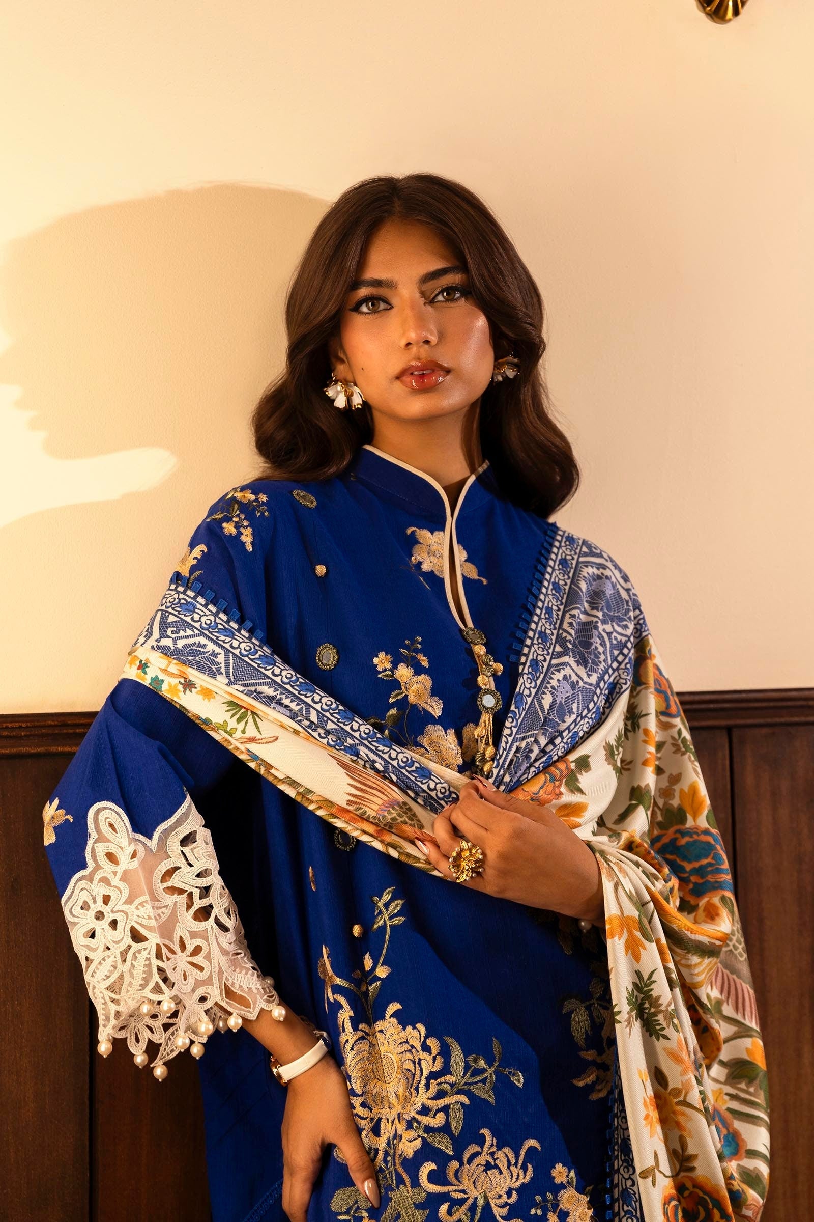 Sana Safinaz | Muzlin Winter 2024 |  M243-008B-3CP by Sana Safinaz - Designer Dress - Type: Ladies Clothes - Available at Libayah - 100% Original