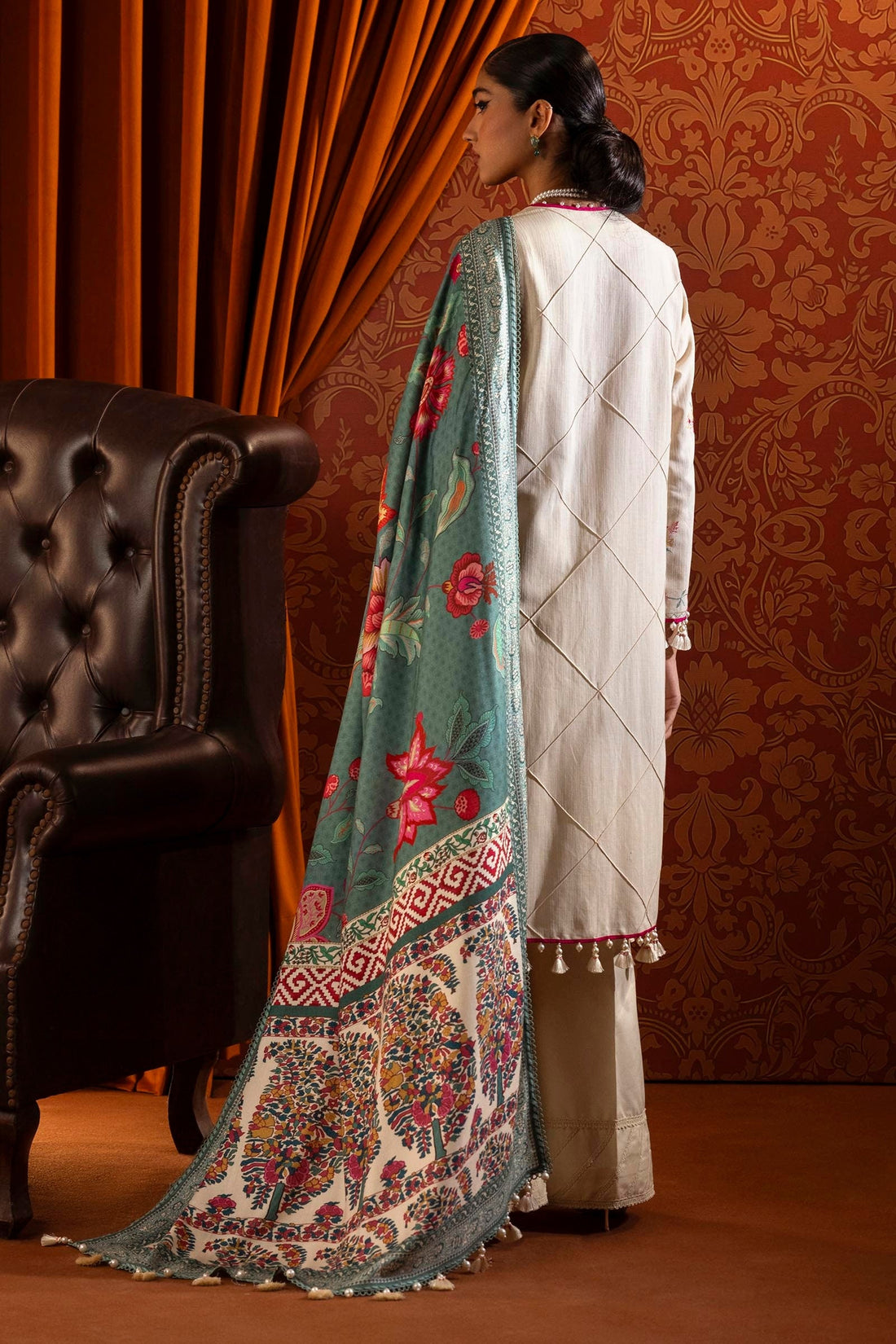 Sana Safinaz | Muzlin Winter 2024 |  M243-010A-3AP by Sana Safinaz - Designer Dress - Type: Ladies Clothes - Available at Libayah - 100% Original