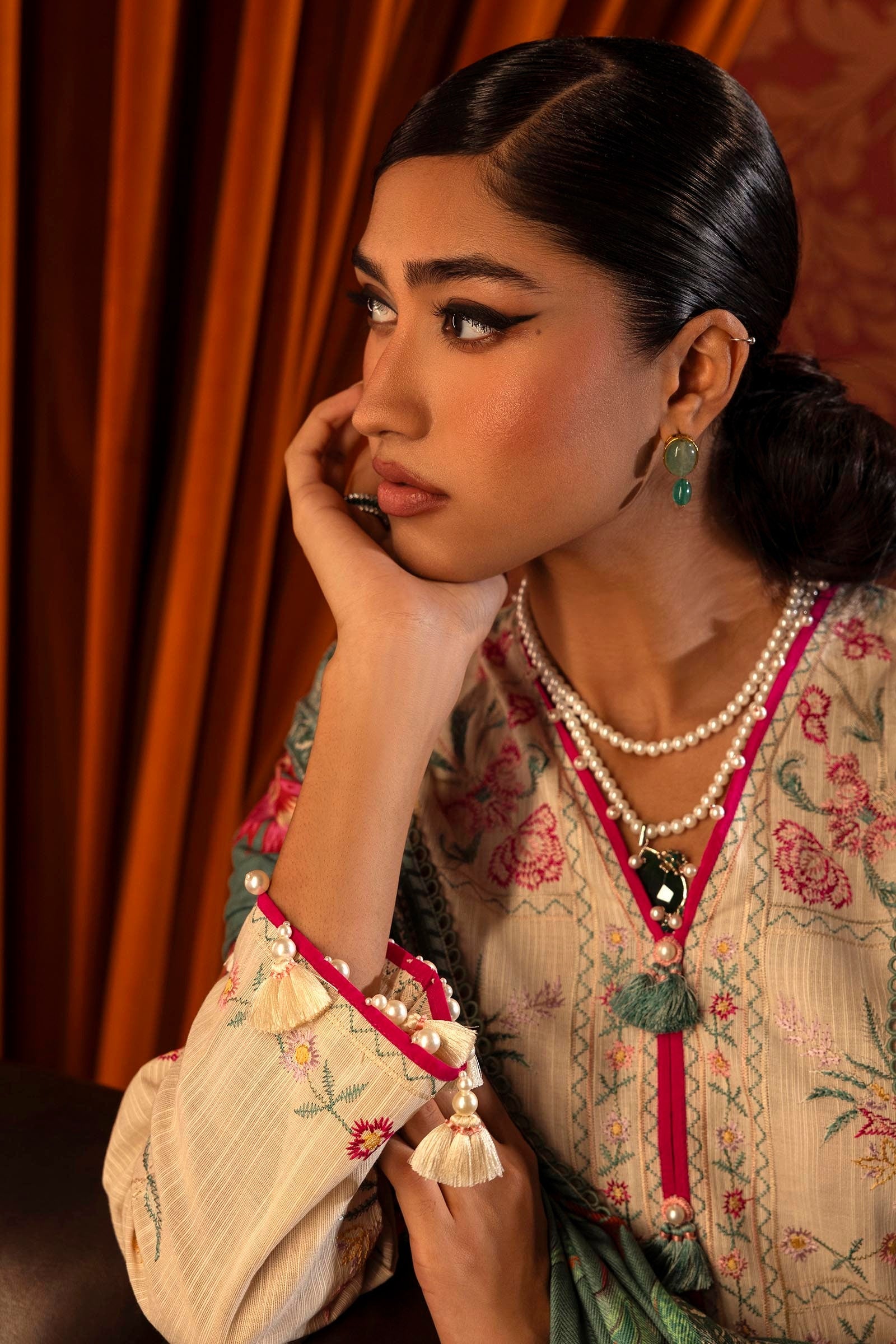 Sana Safinaz | Muzlin Winter 2024 |  M243-010A-3AP by Sana Safinaz - Designer Dress - Type: Ladies Clothes - Available at Libayah - 100% Original