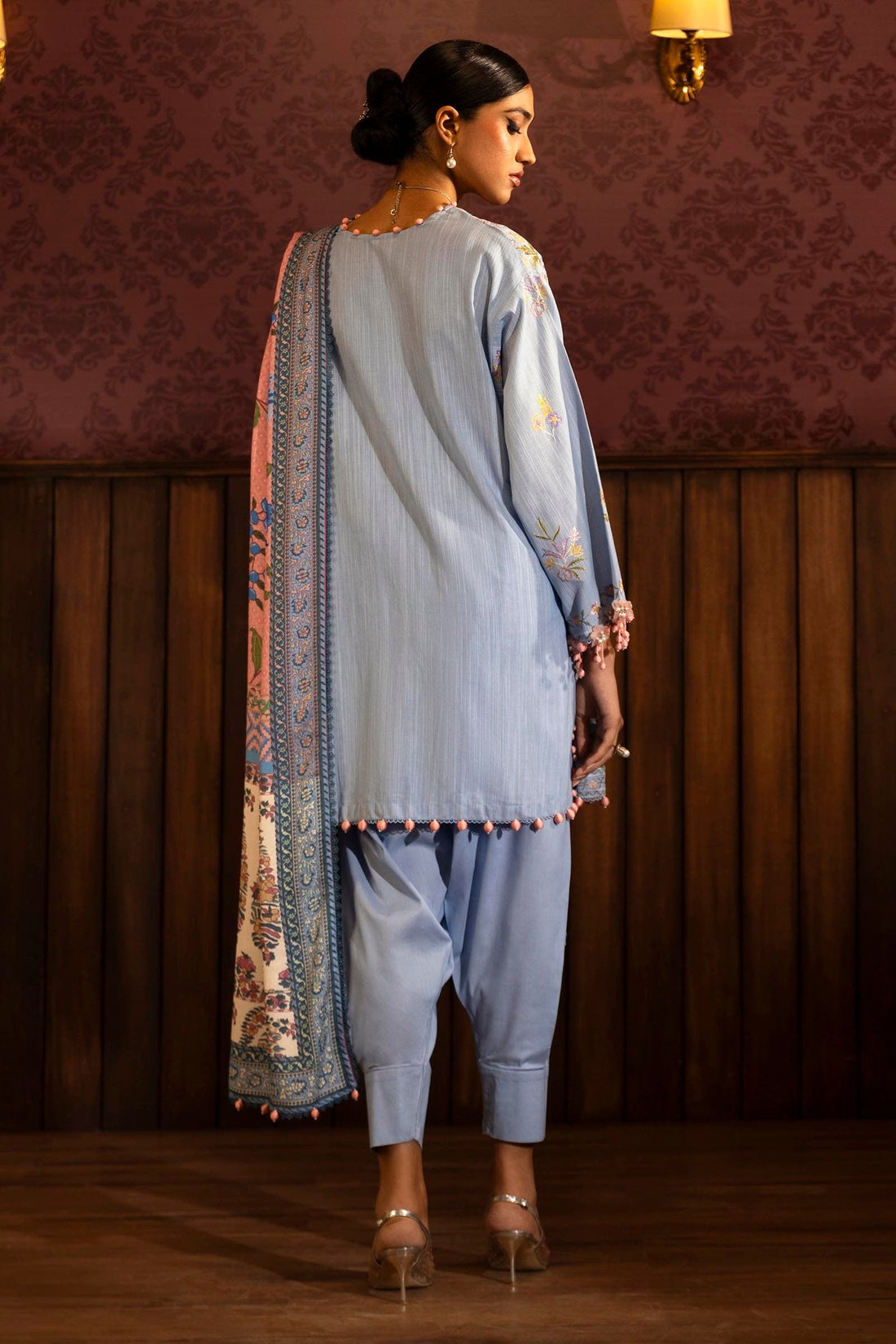Sana Safinaz | Muzlin Winter 2024 |  M243-010B-3AP by Sana Safinaz - Designer Dress - Type: Ladies Clothes - Available at Libayah - 100% Original