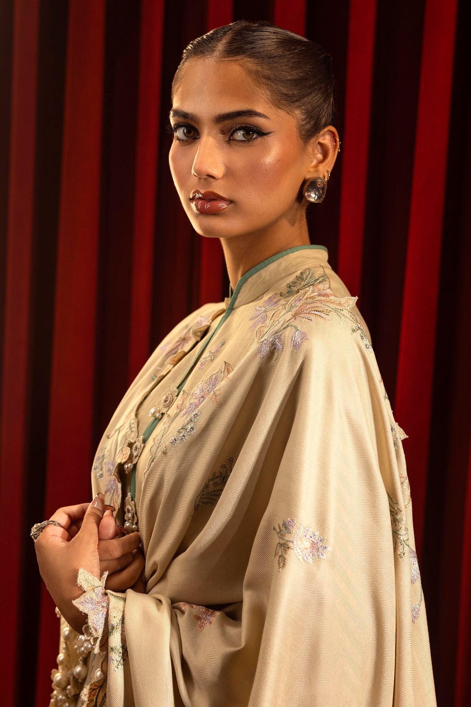 Sana Safinaz | Muzlin Winter 2024 |  M243-011B-3CP by Sana Safinaz - Designer Dress - Type: Ladies Clothes - Available at Libayah - 100% Original