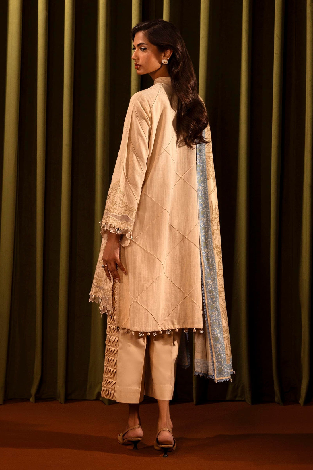 Sana Safinaz | Muzlin Winter 2024 |  M243-012A-3AP by Sana Safinaz - Designer Dress - Type: Ladies Clothes - Available at Libayah - 100% Original