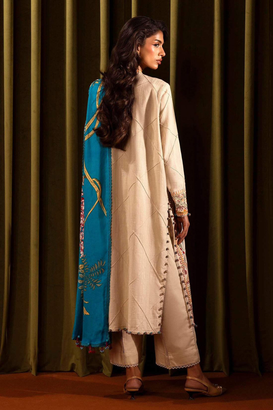 Sana Safinaz | Muzlin Winter 2024 | M243-014A-3CP by Sana Safinaz - Designer Dress - Type: Ladies Clothes - Available at Libayah - 100% Original