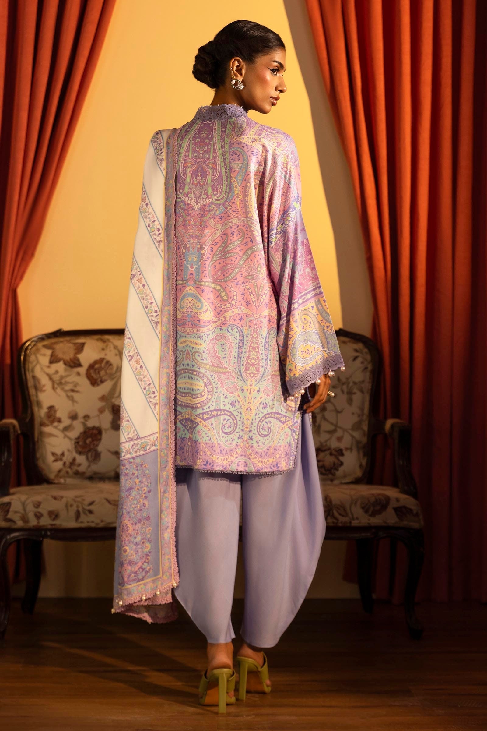 Sana Safinaz | Muzlin Winter 2024 |  M243-016B-3DB by Sana Safinaz - Designer Dress - Type: Ladies Clothes - Available at Libayah - 100% Original