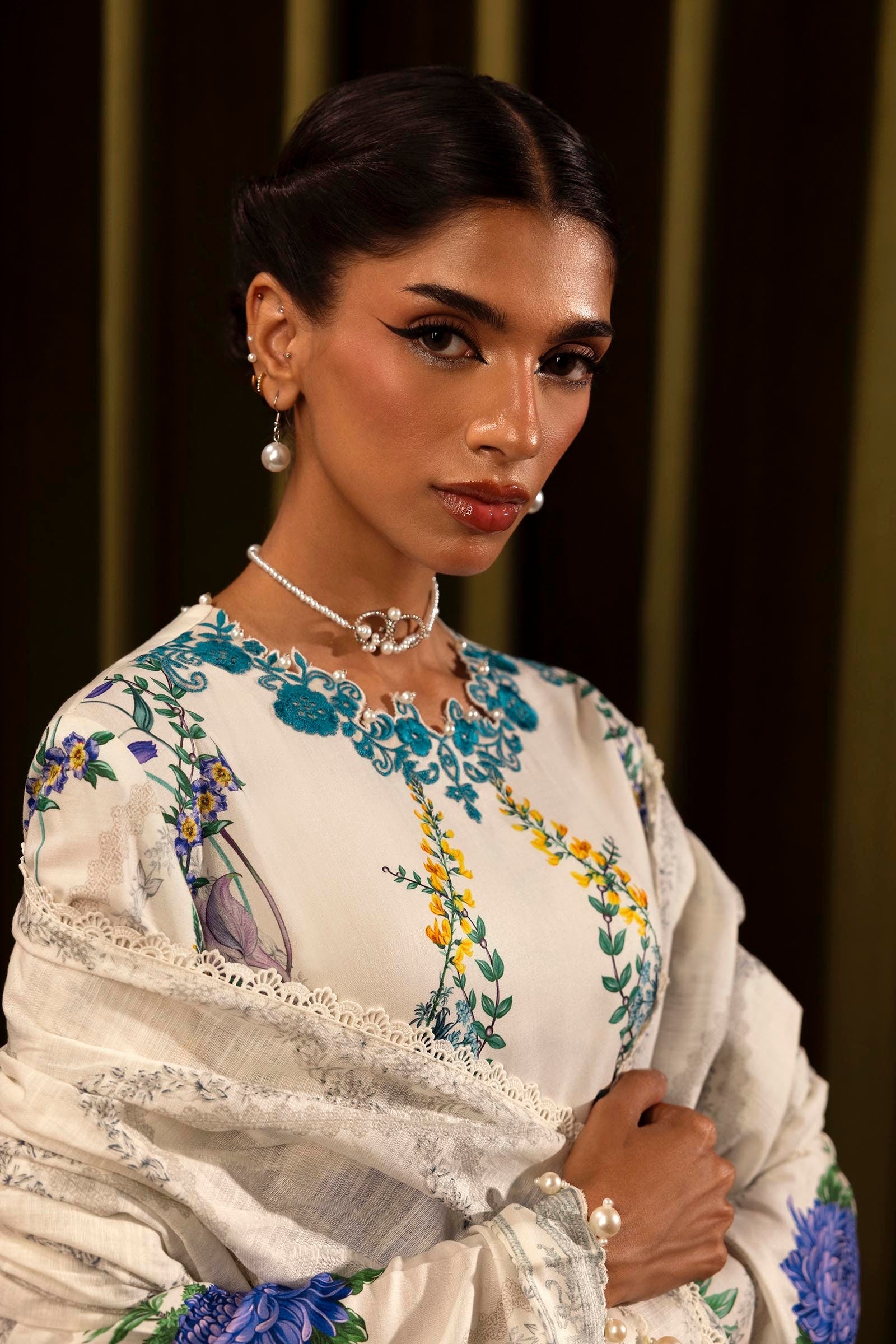 Sana Safinaz | Muzlin Winter 2024 |  M243-017A-3CQ by Sana Safinaz - Designer Dress - Type: Ladies Clothes - Available at Libayah - 100% Original