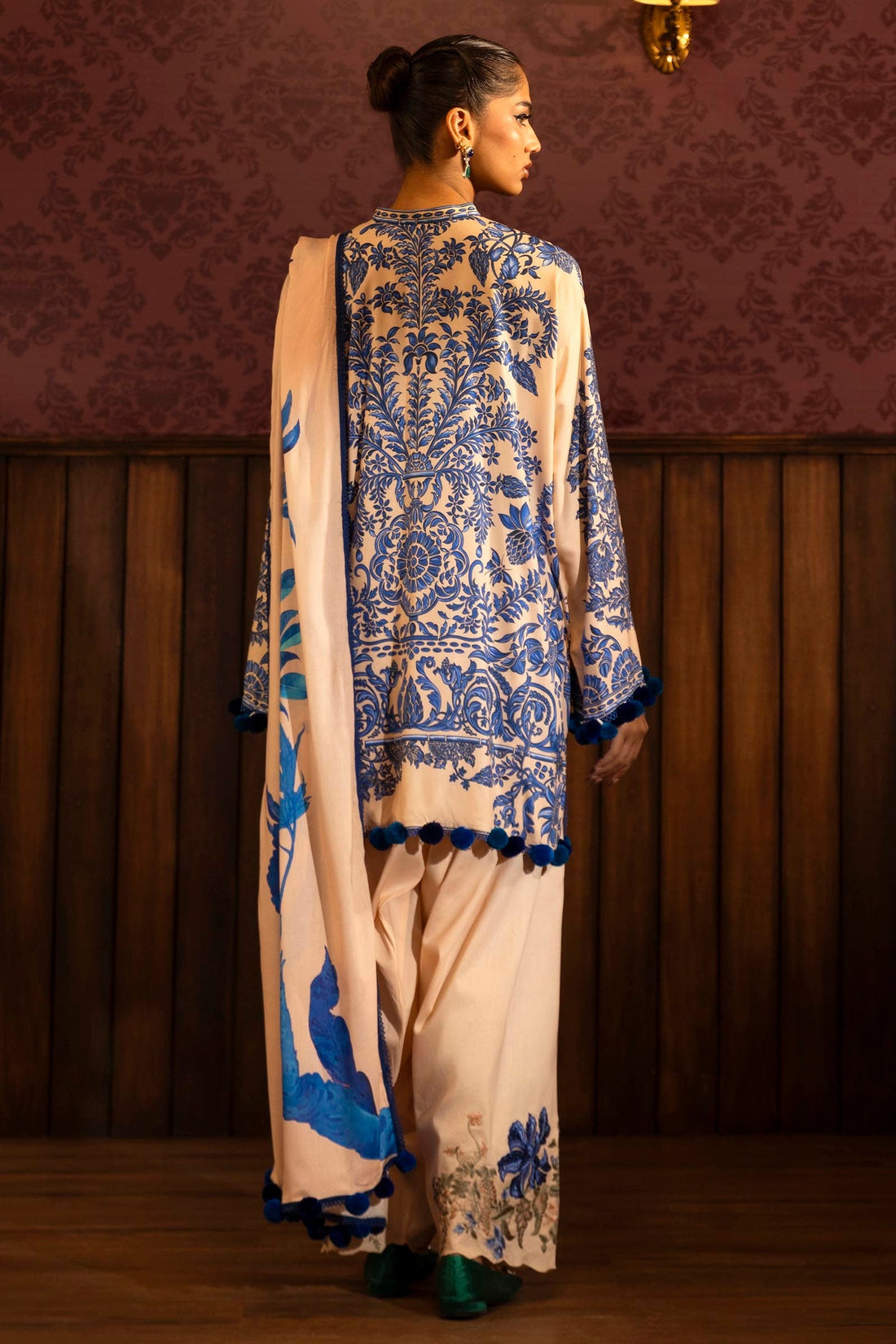 Sana Safinaz | Muzlin Winter 2024 |  M243-019B-3DB by Sana Safinaz - Designer Dress - Type: Ladies Clothes - Available at Libayah - 100% Original