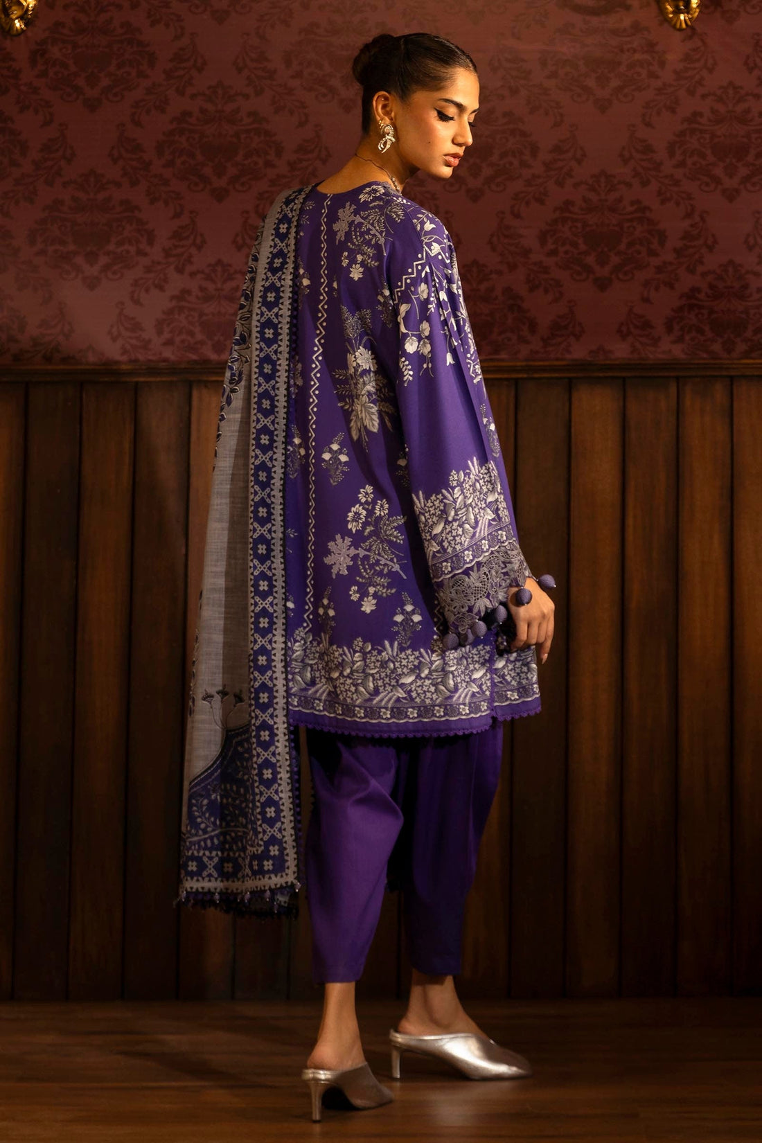Sana Safinaz | Muzlin Winter 2024 |  M243-020A-3CQ by Sana Safinaz - Designer Dress - Type: Ladies Clothes - Available at Libayah - 100% Original