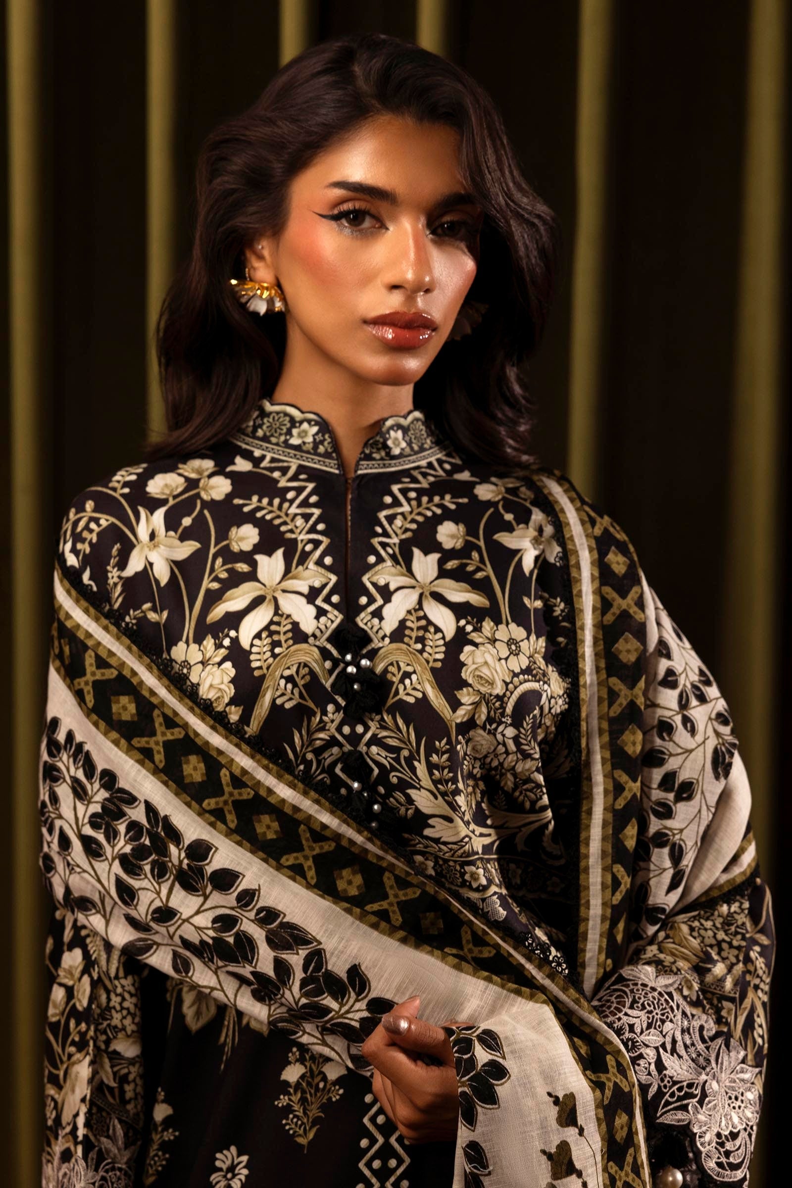 Sana Safinaz | Muzlin Winter 2024 |  M243-020B-3CQ by Sana Safinaz - Designer Dress - Type: Ladies Clothes - Available at Libayah - 100% Original