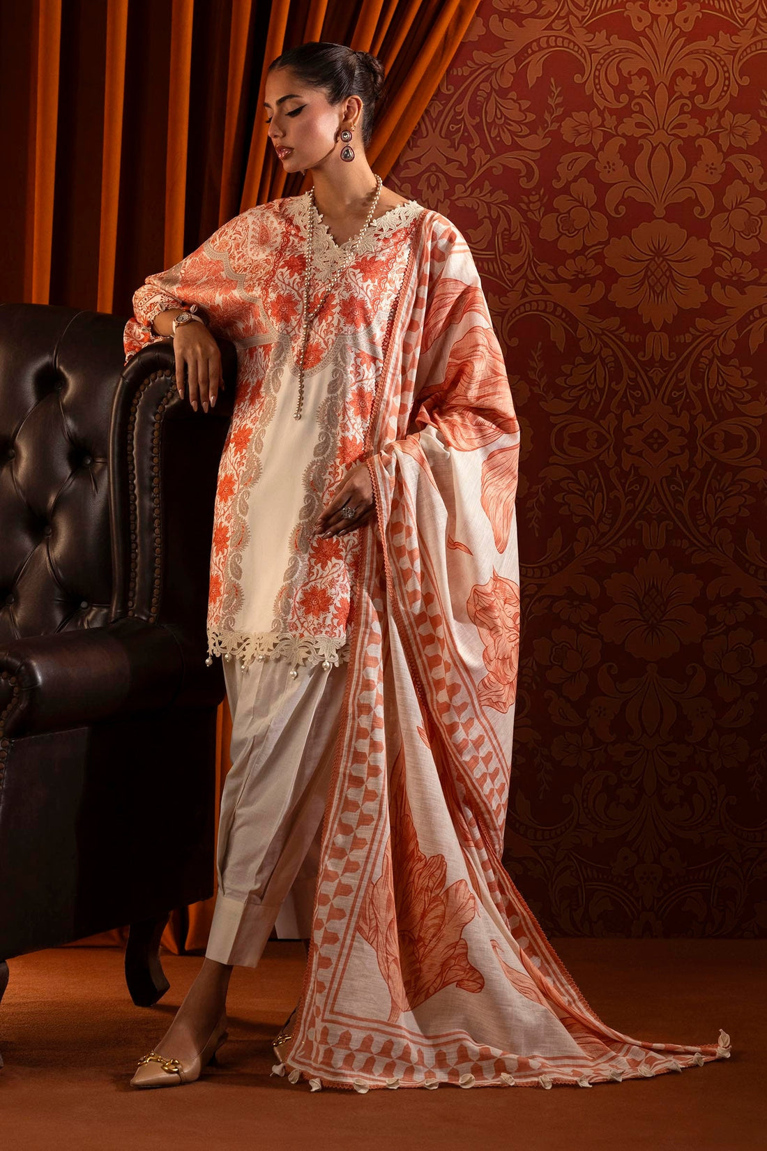 Sana Safinaz | Muzlin Winter 2024 |  M243-023B-3CQ by Sana Safinaz - Designer Dress - Type: Ladies Clothes - Available at Libayah - 100% Original
