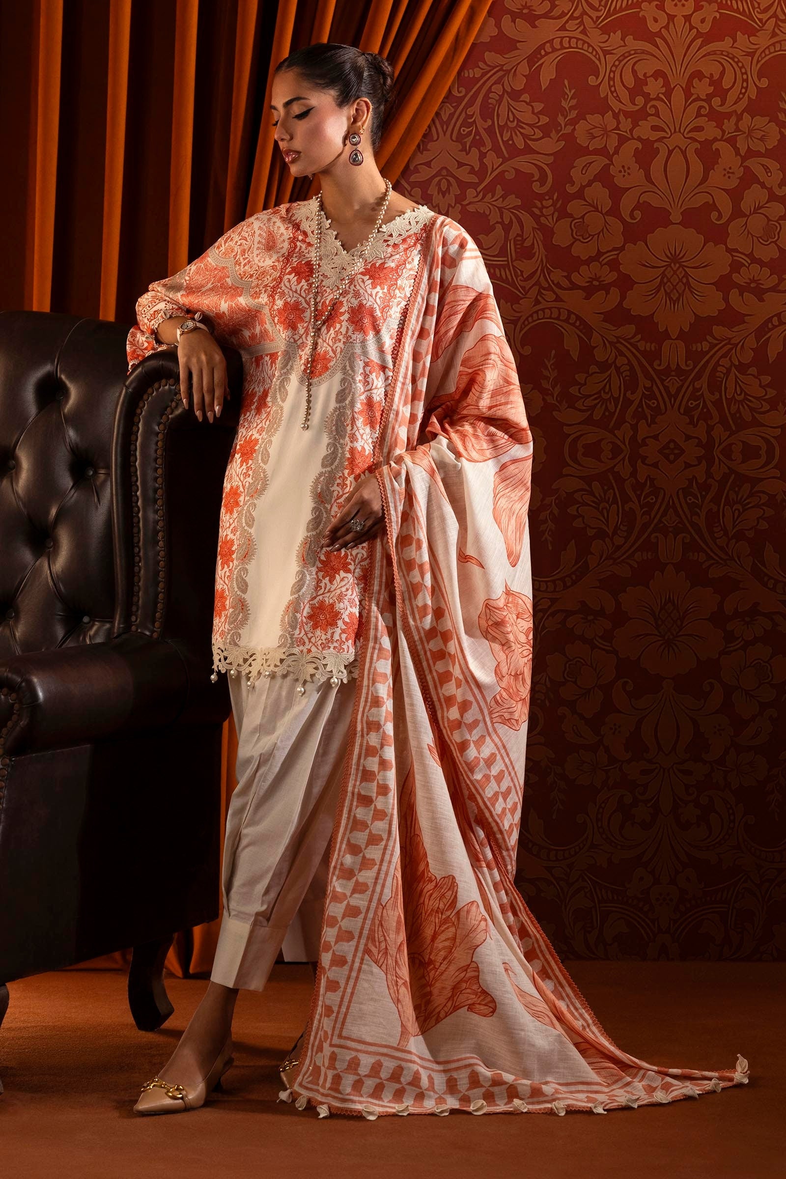 Sana Safinaz | Muzlin Winter 2024 |  M243-023B-3CQ by Sana Safinaz - Designer Dress - Type: Ladies Clothes - Available at Libayah - 100% Original
