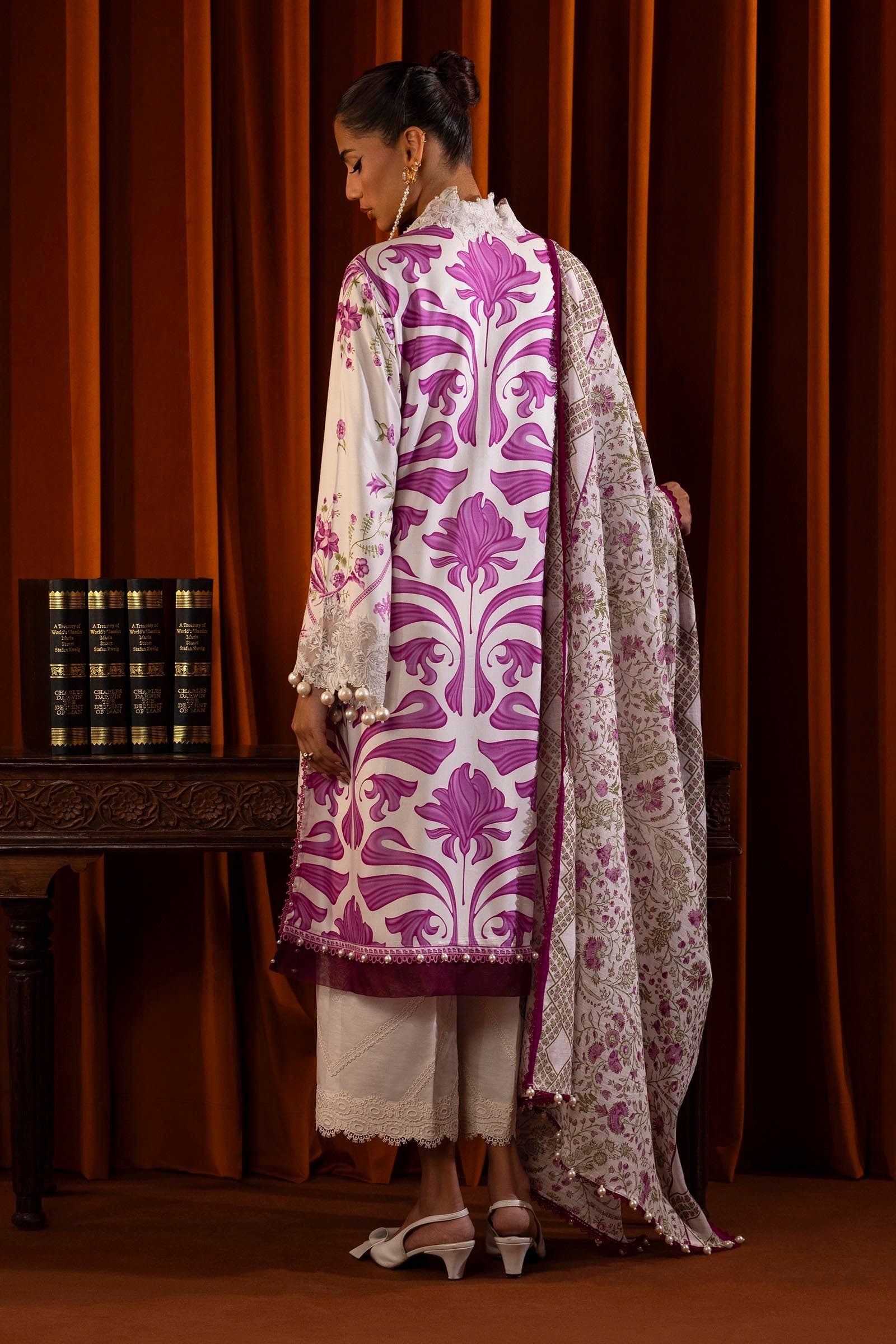 Sana Safinaz | Muzlin Winter 2024 |  M243-024A-3CQ by Sana Safinaz - Designer Dress - Type: Ladies Clothes - Available at Libayah - 100% Original