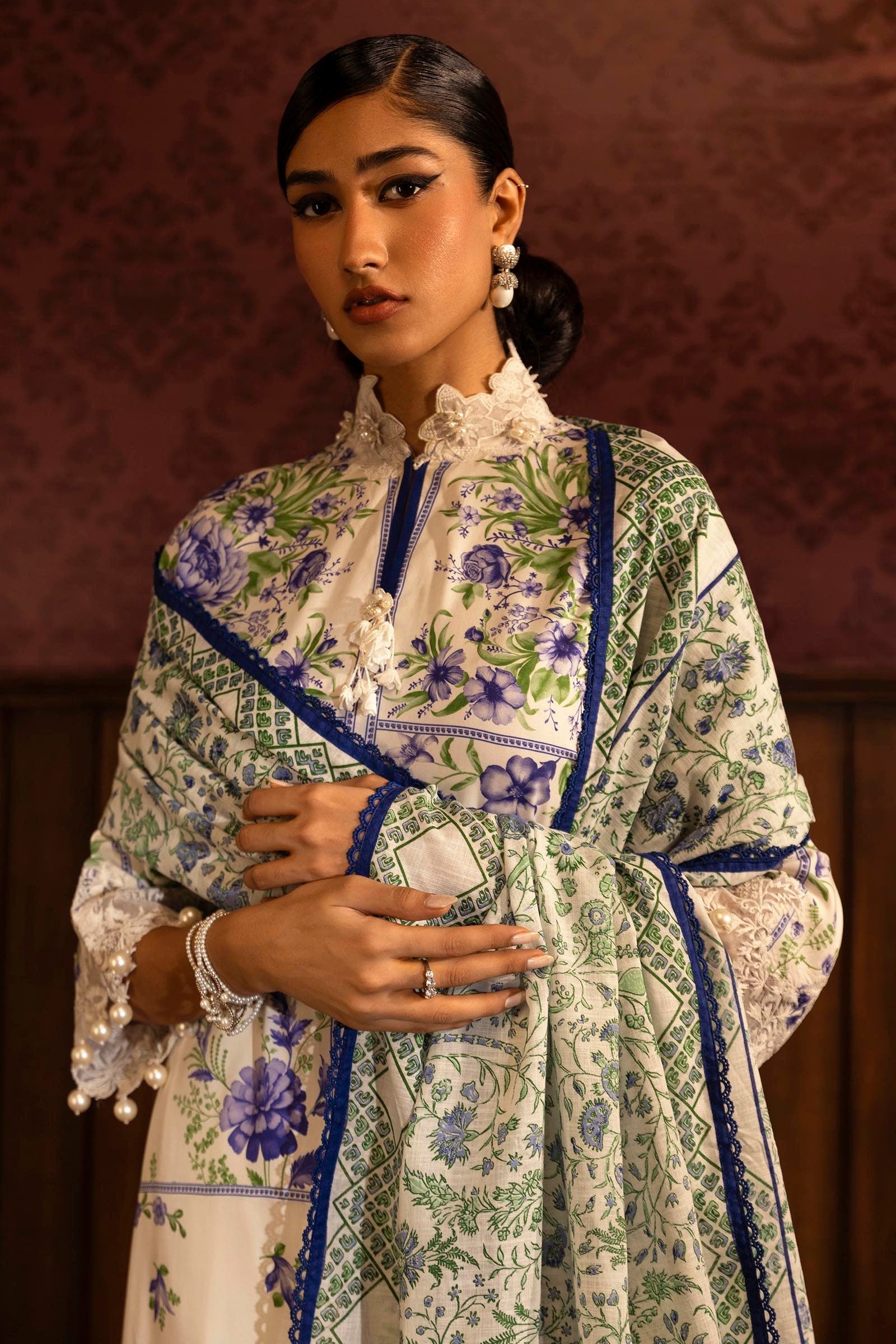 Sana Safinaz | Muzlin Winter 2024 |  M243-024B-3CQ by Sana Safinaz - Designer Dress - Type: Ladies Clothes - Available at Libayah - 100% Original
