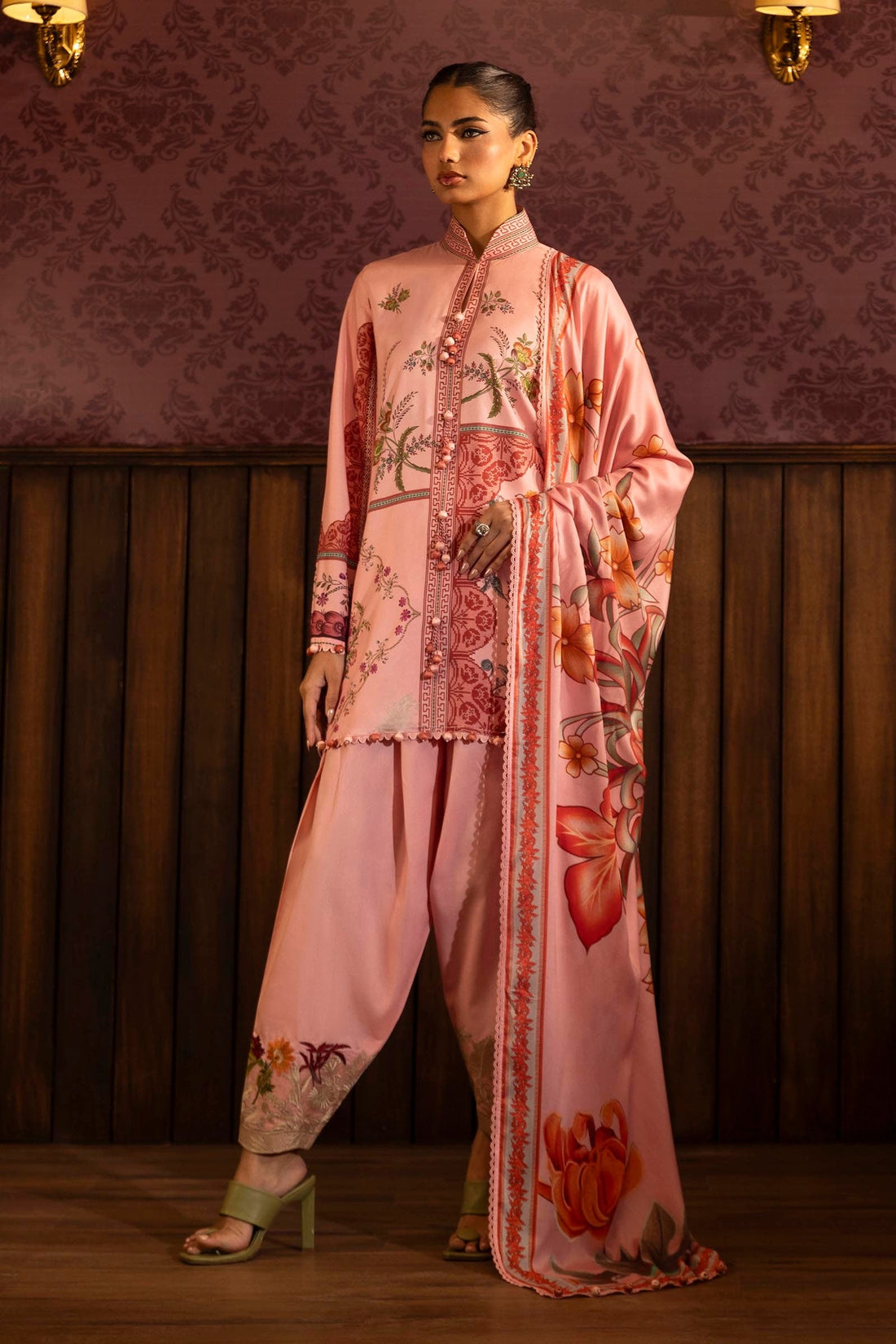 Sana Safinaz | Muzlin Winter 2024 |  M243-025A-3DB by Sana Safinaz - Designer Dress - Type: Ladies Clothes - Available at Libayah - 100% Original