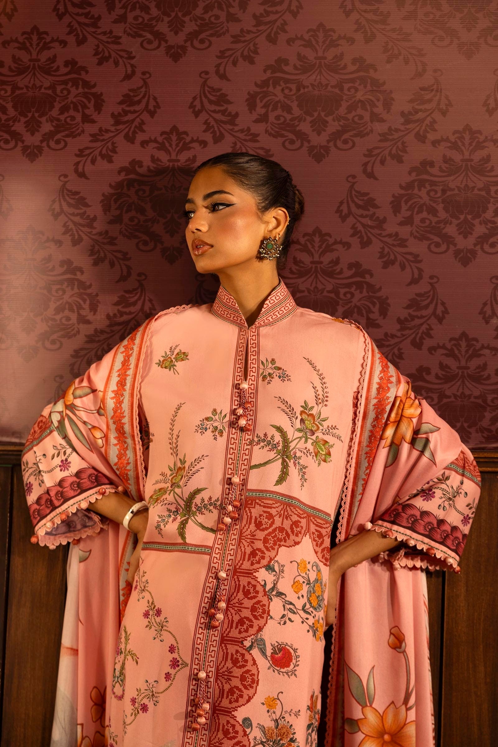 Sana Safinaz | Muzlin Winter 2024 |  M243-025A-3DB by Sana Safinaz - Designer Dress - Type: Ladies Clothes - Available at Libayah - 100% Original