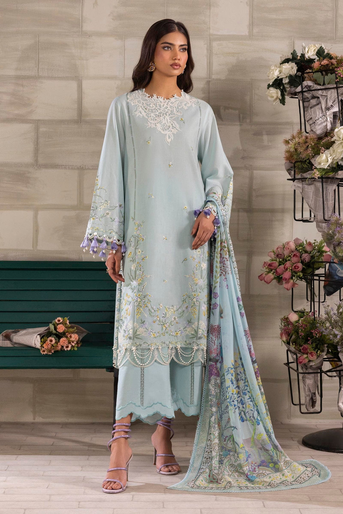 Sana Safinaz | Muzlin Spring 25 | M251-005A-3CL by Sana Safinaz - Designer Dress - Type: Ladies Clothes - Available at Libayah - 100% Original