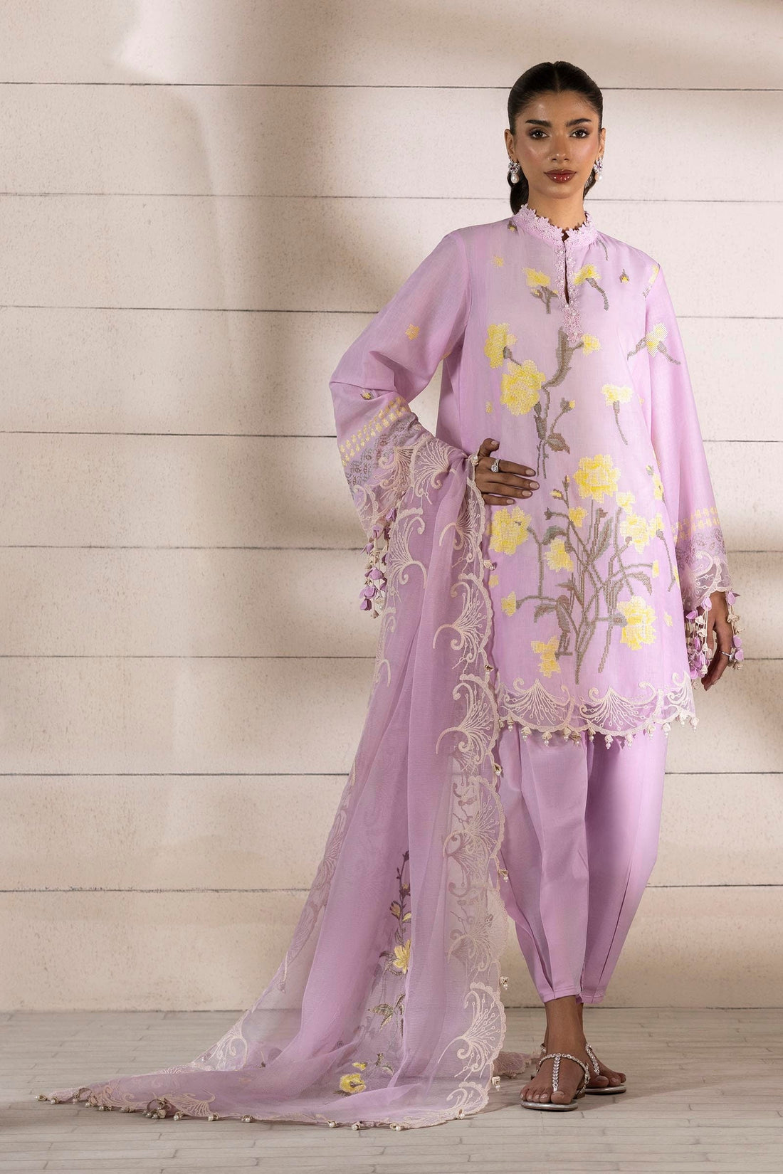 Sana Safinaz | Muzlin Spring 25 | M251-010B-3CS by Sana Safinaz - Designer Dress - Type: Ladies Clothes - Available at Libayah - 100% Original
