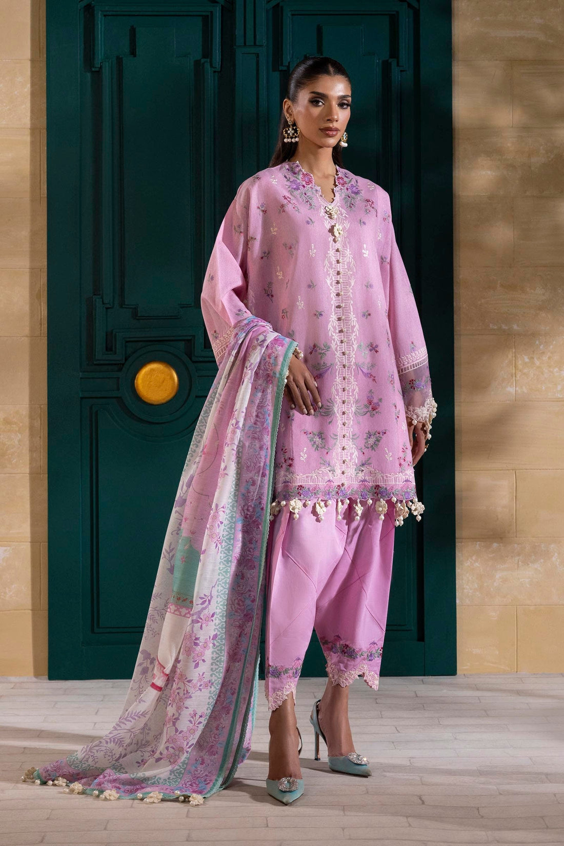 Sana Safinaz | Muzlin Spring 25 | M251-011A-3CV by Sana Safinaz - Designer Dress - Type: Ladies Clothes - Available at Libayah - 100% Original