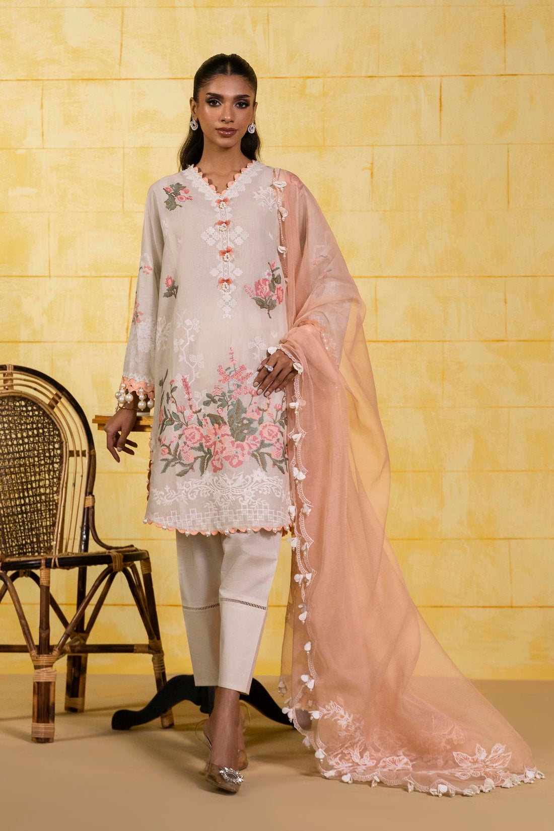 Sana Safinaz | Muzlin Spring 25 | M251-016A-3CT by Sana Safinaz - Designer Dress - Type: Ladies Clothes - Available at Libayah - 100% Original