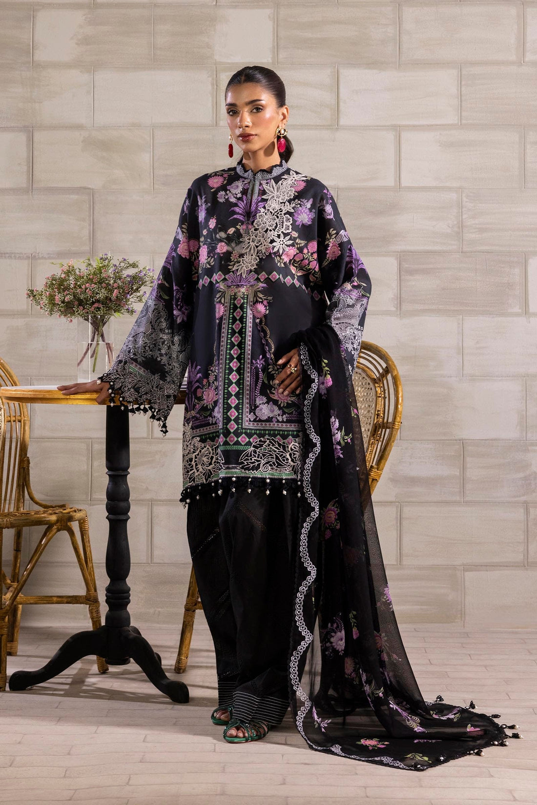 Sana Safinaz | Muzlin Spring 25 | M251-019B-3CS by Sana Safinaz - Designer Dress - Type: Ladies Clothes - Available at Libayah - 100% Original